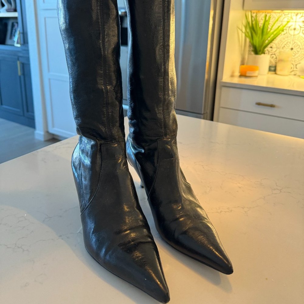 Donald Pliner Black Leather Limited Edition Boots